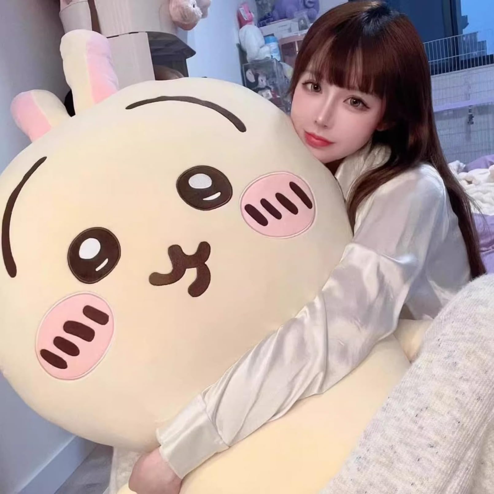 【新品未使用】ちいかわウサギ 特大 80cm 人形 クッション 抱き枕 ちいかわ うさぎ ぬいぐるみ big 特大 ちいかわうさぎ